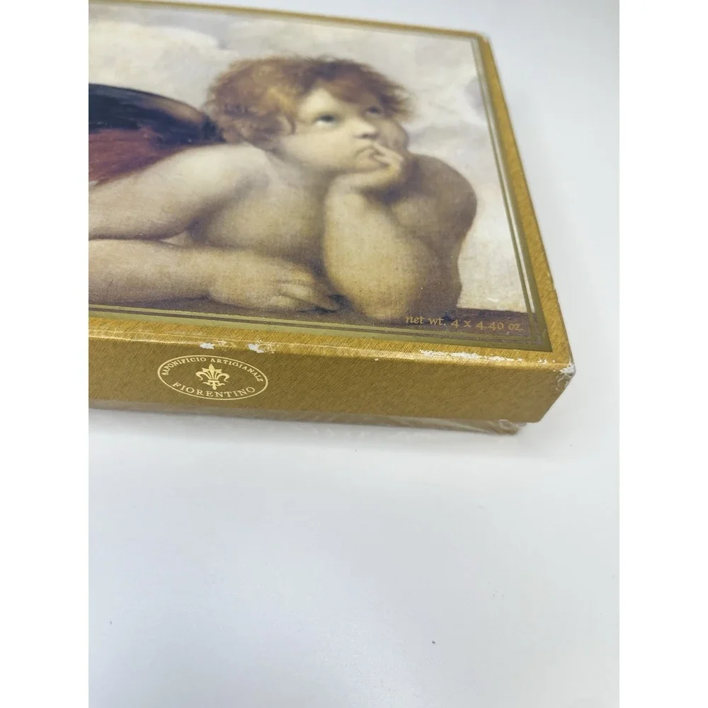Saponificio Artigianale Fiorentino Raphael Cherub Angel Soap 4 Round‎ Relief